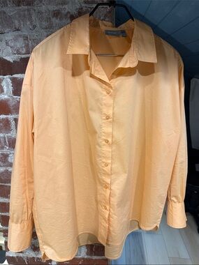 Fransa Peach Button Down Shirt